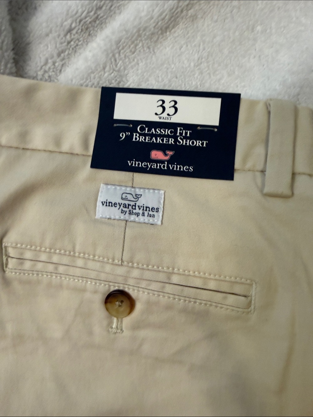 Vineyard Vines Beige/Tan Cotton Chino Shorts - Picture 3 of 4